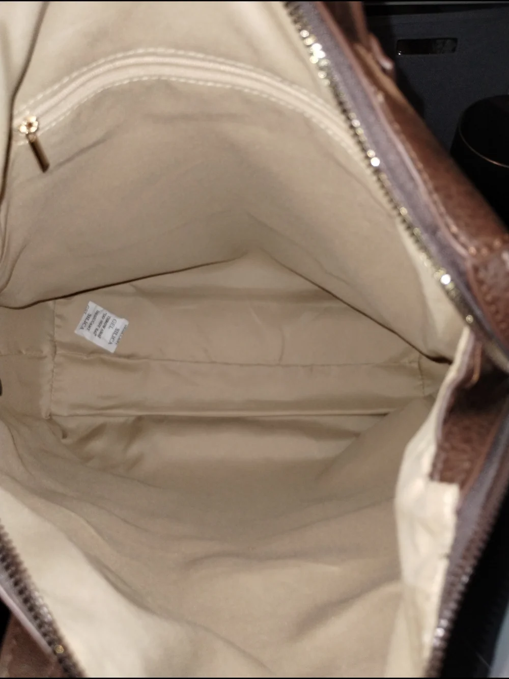 Everyday Brown Backpack Tote with Tassel Accent